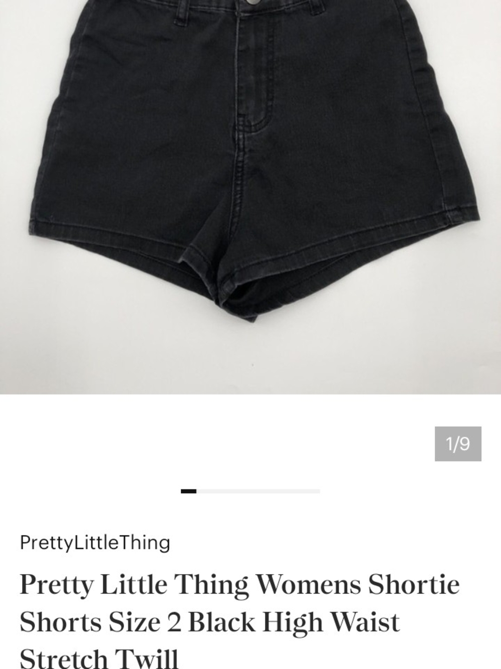 PrettyLittleThing Black High-Waist Shortie Shorts